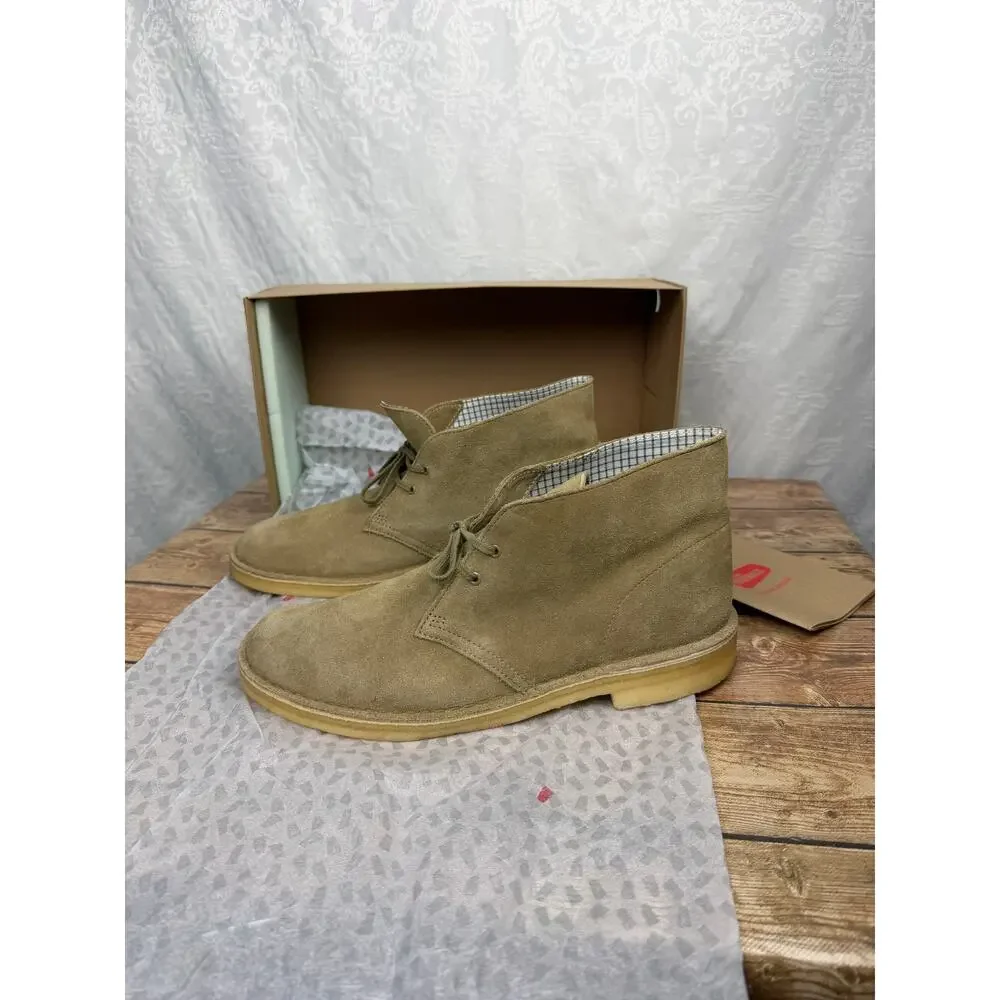 Clarks Originals Men’s Desert Boot Tan/Sand Suede Chukka Boots Lace Up Size 9